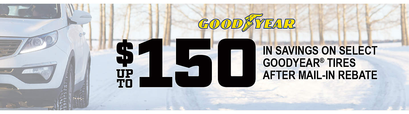 Goodyear up to $150 Mail-in Rebate