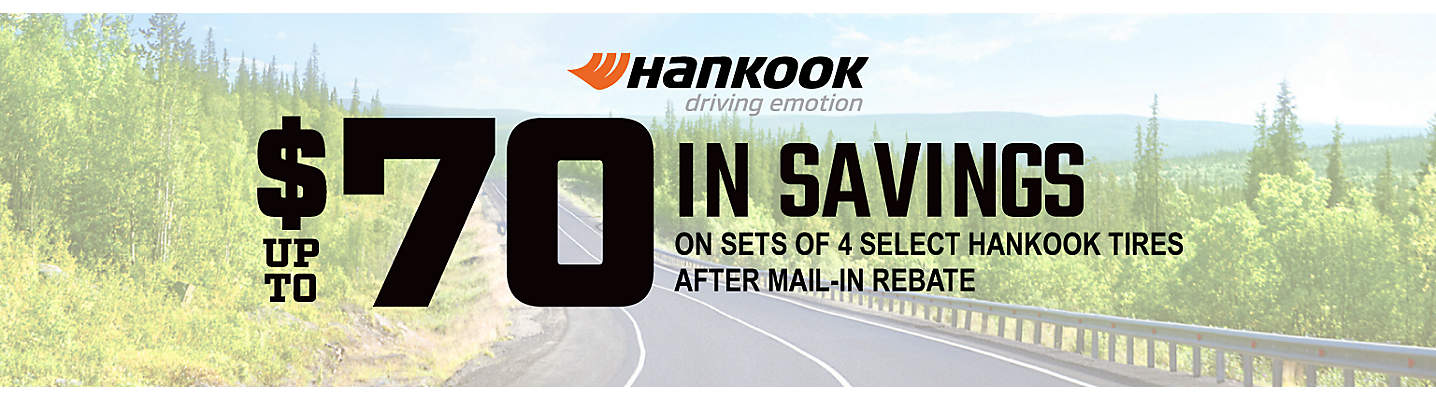 Hankook Up to $70 online rebate
