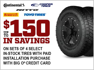 Tire Coupons Specials Big O Tires