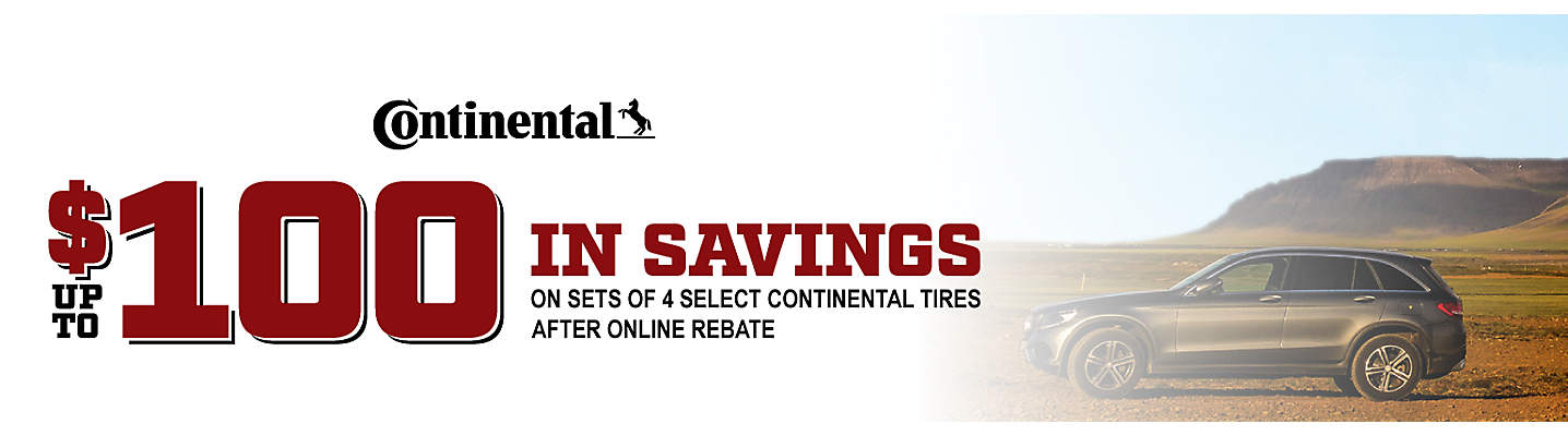 Continental Up to $100 online rebate