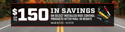 Ride Control up to $150 Mail-in Rebate