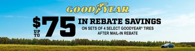 Goodyear Up to $75 Mail-in Rebate