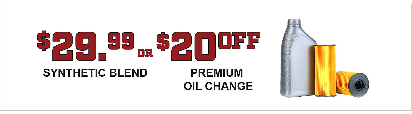 $29.99 Synthetic Blend or $20 off Premium Oil Change