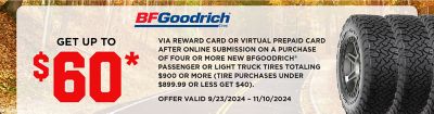 BFGOODRICH Rebate Tire Savings