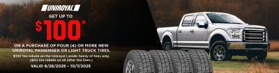 UNIROYAL Rebate Tire Savings