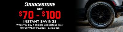 Bridgestone Tires Instant Savings
