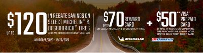 MICHELIN & BFGOODRICH Rebate Tire Savings