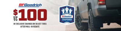 BFGoodrich® Up to $100 Tradesmen Online Rebate