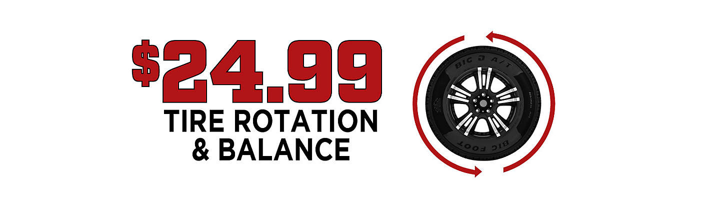 Tire Rotation & Balance – as low as $24.99!