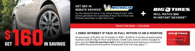 $160 in MICHELIN Tire Savings